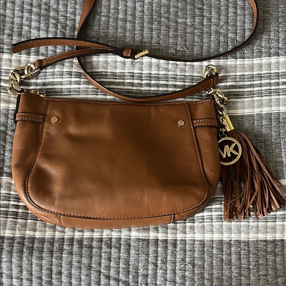 Michael Kors Brown Leather Crossbody Bag